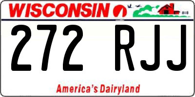 WI license plate 272RJJ