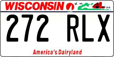 WI license plate 272RLX