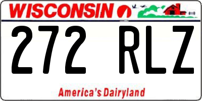 WI license plate 272RLZ