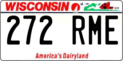WI license plate 272RME