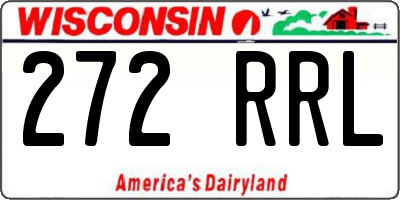 WI license plate 272RRL