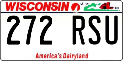 WI license plate 272RSU