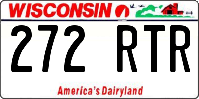 WI license plate 272RTR