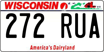 WI license plate 272RUA