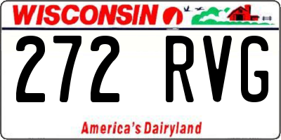 WI license plate 272RVG