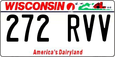 WI license plate 272RVV