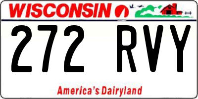 WI license plate 272RVY