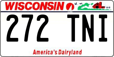 WI license plate 272TNI