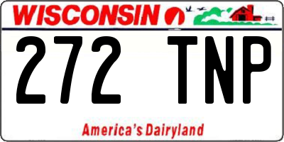 WI license plate 272TNP
