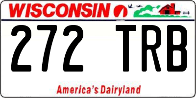 WI license plate 272TRB