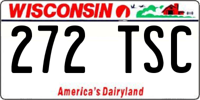 WI license plate 272TSC