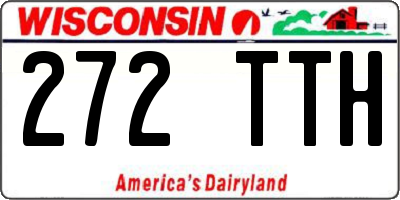 WI license plate 272TTH