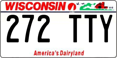 WI license plate 272TTY