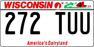 WI license plate 272TUU