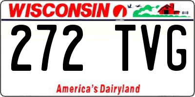 WI license plate 272TVG