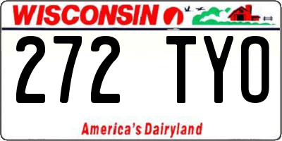 WI license plate 272TYO