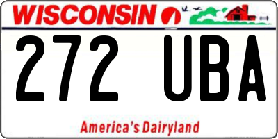 WI license plate 272UBA
