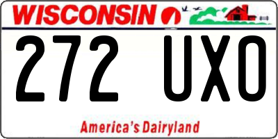 WI license plate 272UXO