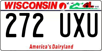 WI license plate 272UXU