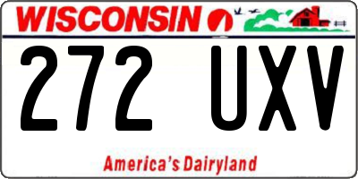 WI license plate 272UXV