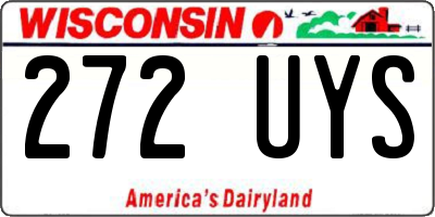 WI license plate 272UYS