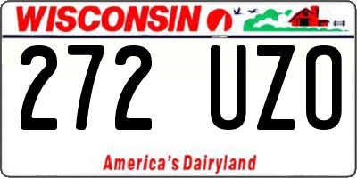 WI license plate 272UZO