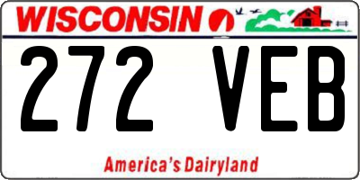 WI license plate 272VEB