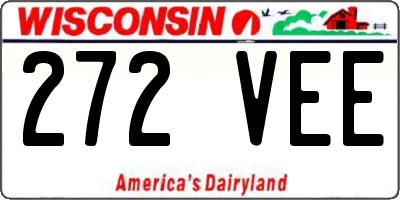 WI license plate 272VEE