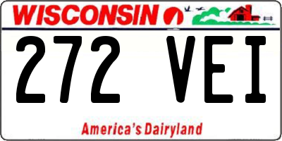 WI license plate 272VEI