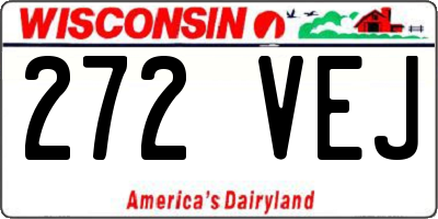 WI license plate 272VEJ