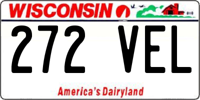 WI license plate 272VEL