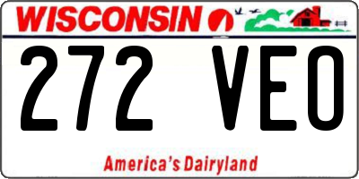 WI license plate 272VEO