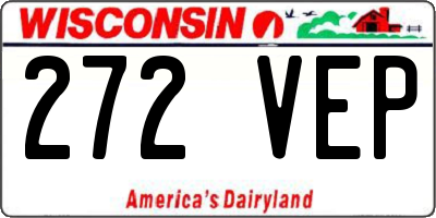 WI license plate 272VEP