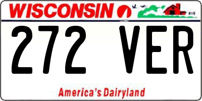 WI license plate 272VER