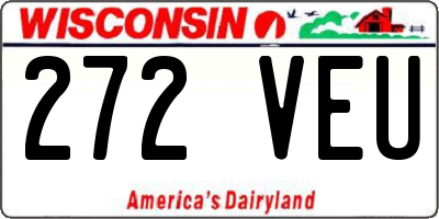 WI license plate 272VEU