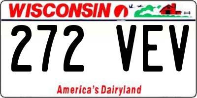 WI license plate 272VEV