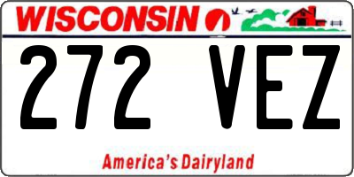 WI license plate 272VEZ