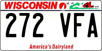 WI license plate 272VFA