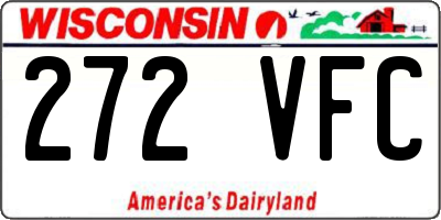WI license plate 272VFC