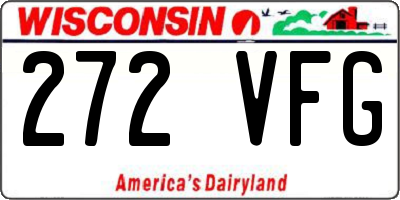 WI license plate 272VFG