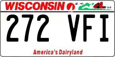 WI license plate 272VFI