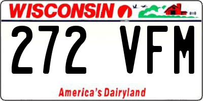 WI license plate 272VFM