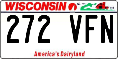 WI license plate 272VFN