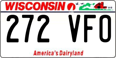 WI license plate 272VFO