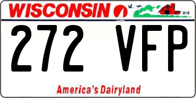 WI license plate 272VFP