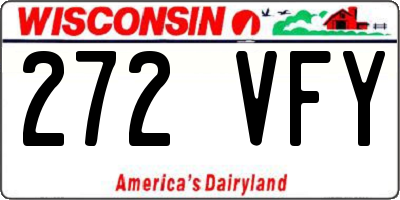 WI license plate 272VFY