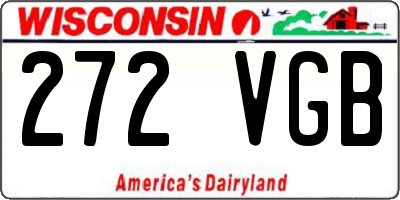 WI license plate 272VGB