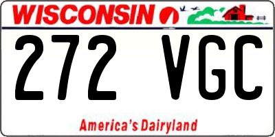 WI license plate 272VGC