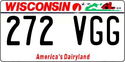 WI license plate 272VGG