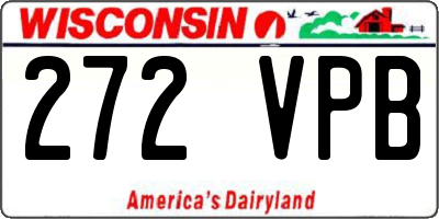 WI license plate 272VPB